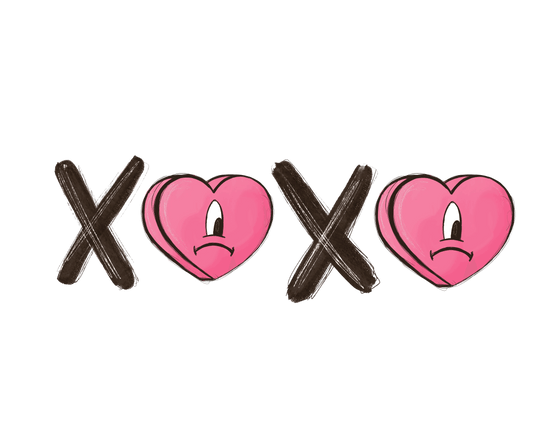 Bad Bunny XOXO Valentine's Day Design - DTF Ready To Press - Heat Press Transfer
