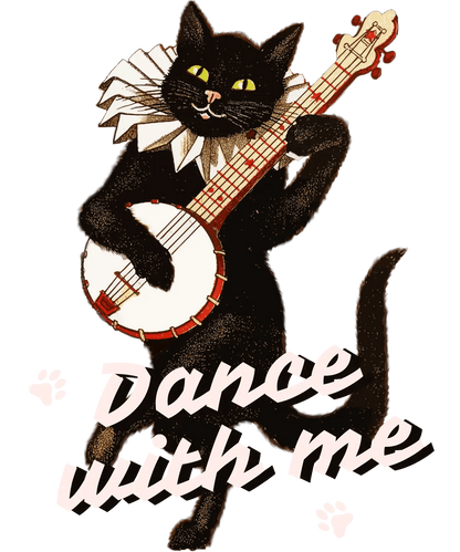 Banjo Cat - DTF Ready to Press - Heat Press Transfer