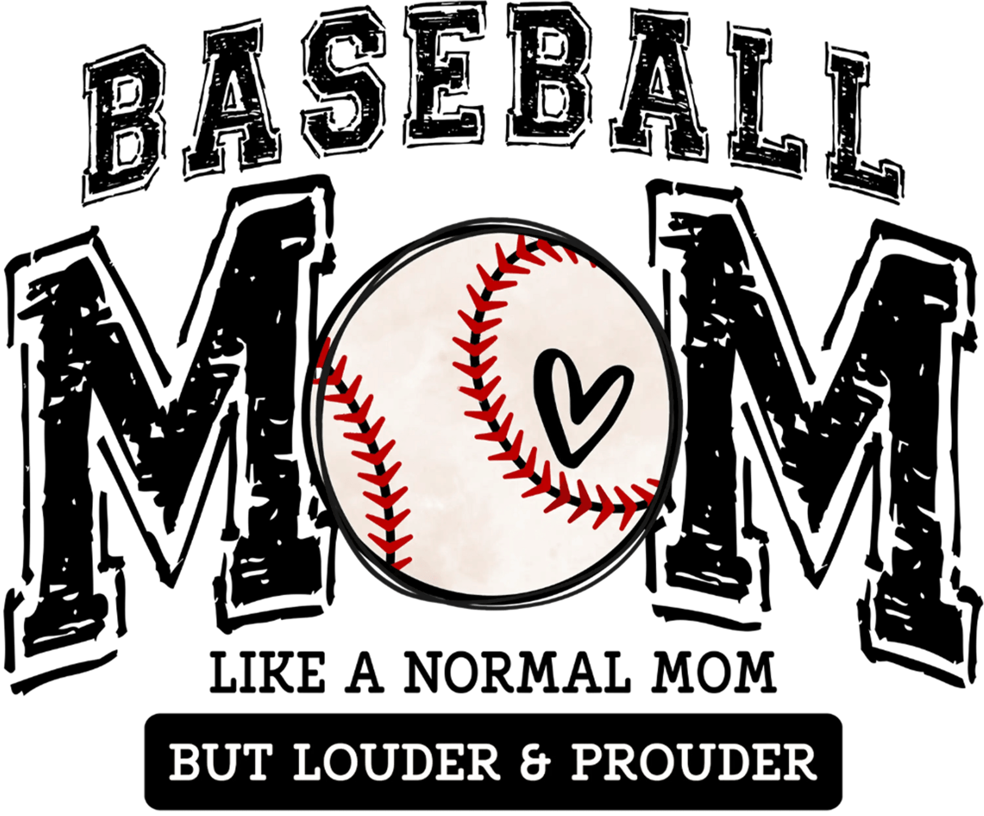 Baseball Mom Design - DTF Ready To Press - Heat Press Transfer