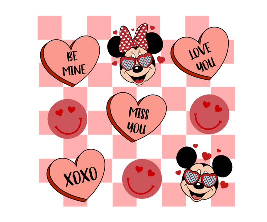Be Mine Mickey Mouse Valentine's Day Design - DTF Ready To Press - Heat Press Transfer