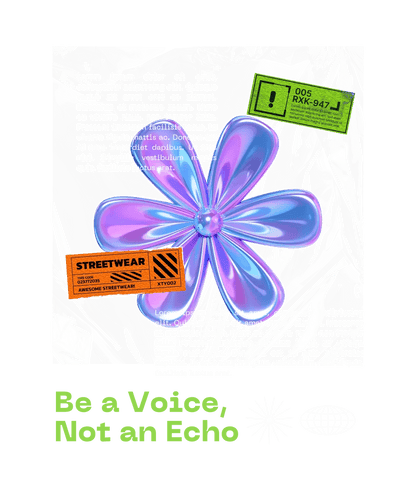 Be a Voice, Not an Echo - DTF Ready to Press - Heat Press Transfer