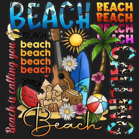 Beach Vibes DTF Ready to Press - Heat Press Transfer