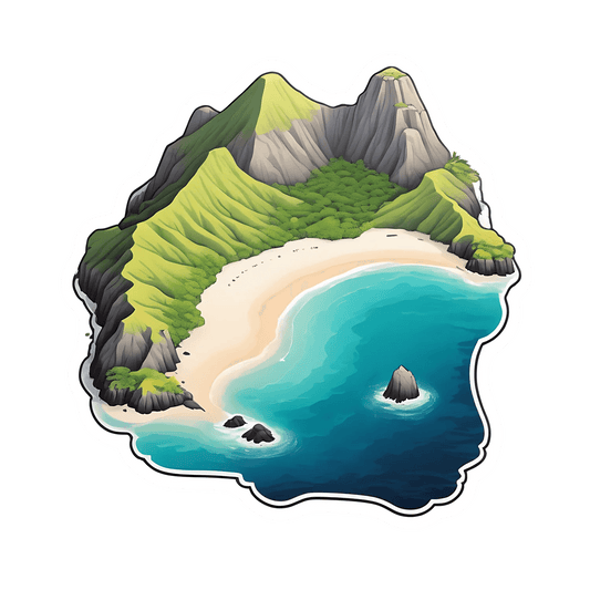 Beach Paradise Sticker - UV DTF Sticker - Heat Press Transfer