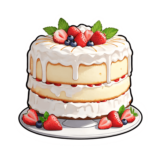 Berry Delight Cake - Sticker - Heat Press Transfer