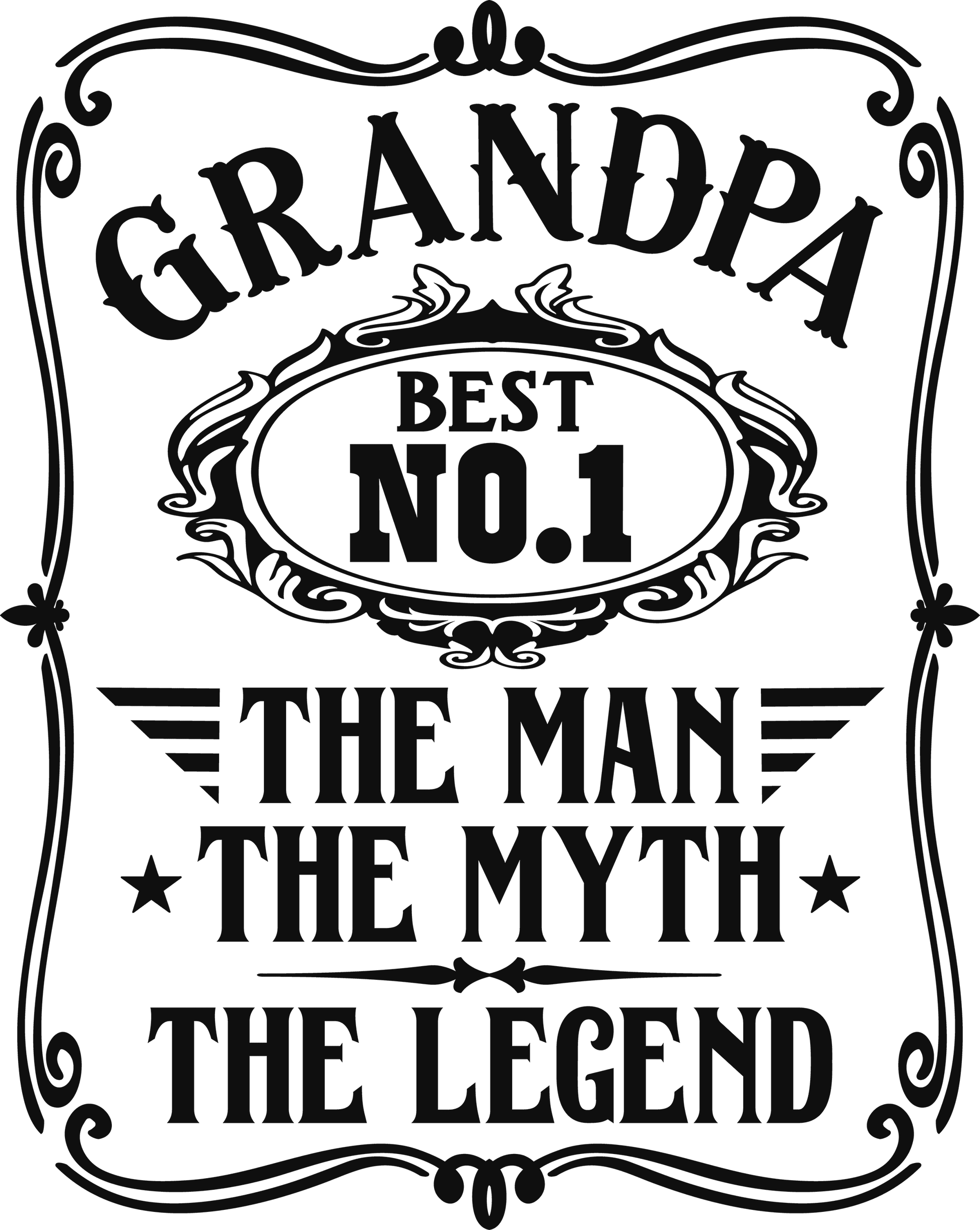 Best Grandpa Father's Day Design - DTF Ready To Press - Heat Press Transfer