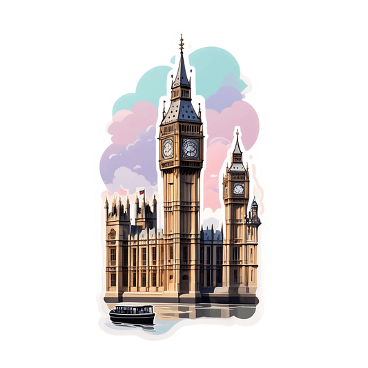 Big Ben London Skyline - Sticker - Heat Press Transfer