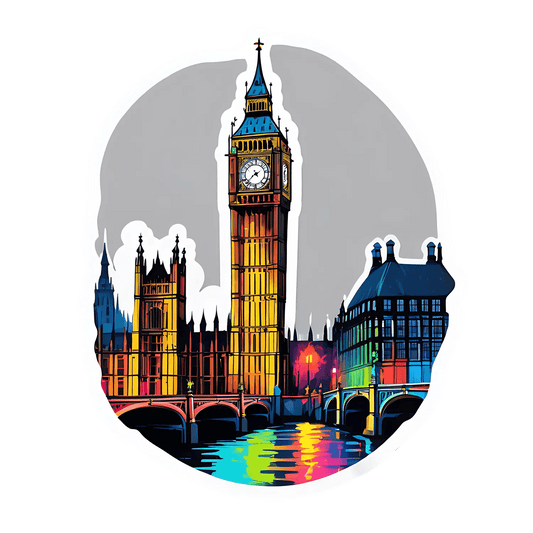 Big Ben Vibrant Art - Sticker - Heat Press Transfer