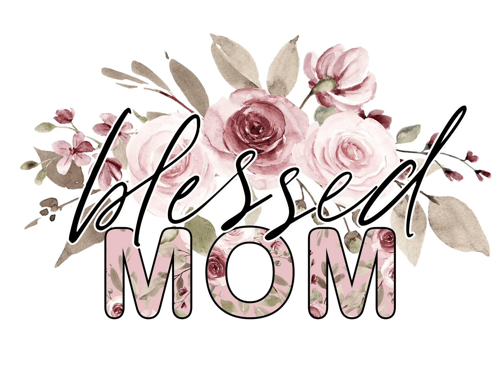 Blessed Mom Design - DTF Ready To Press - Heat Press Transfer