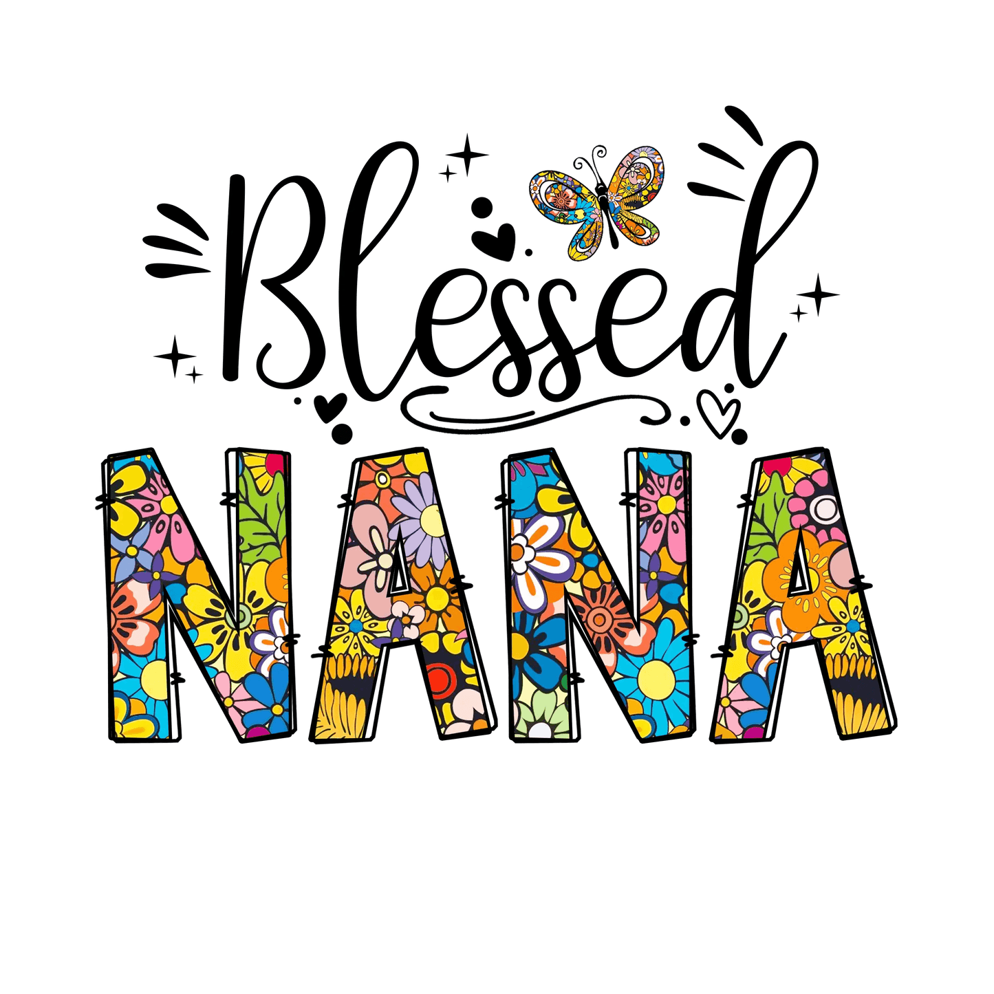Blessed Nana Design - DTF Ready To Press - Heat Press Transfer