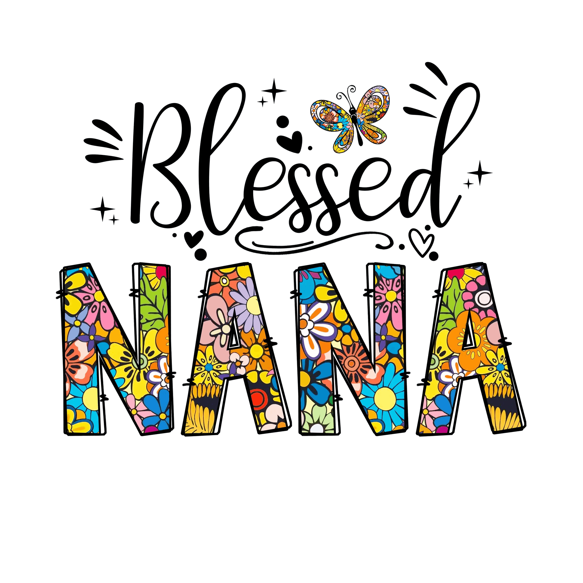 Blessed Nana Design - DTF Ready To Press - Heat Press Transfer