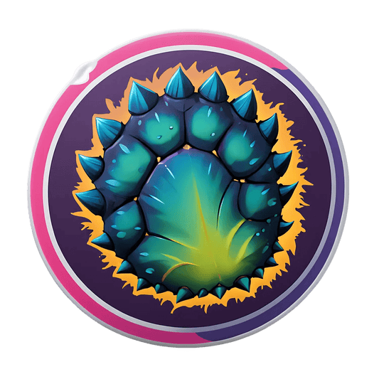 Blue Cacti Burst - UV Sticker - Heat Press Transfer