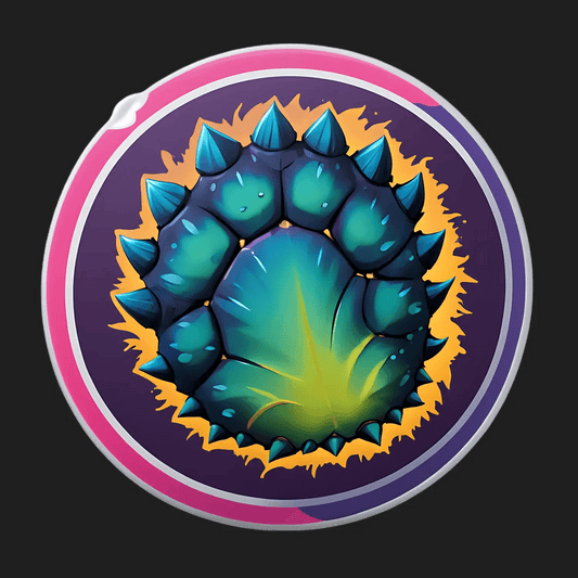 Blue Cacti Burst - UV Sticker - Heat Press Transfer