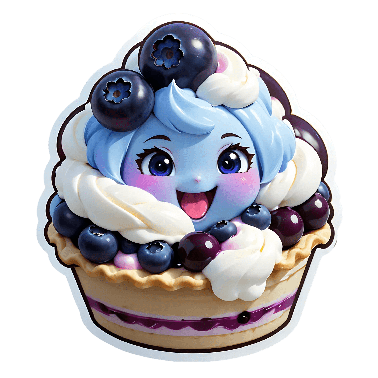 Blueberry Delight - Sticker - Heat Press Transfer