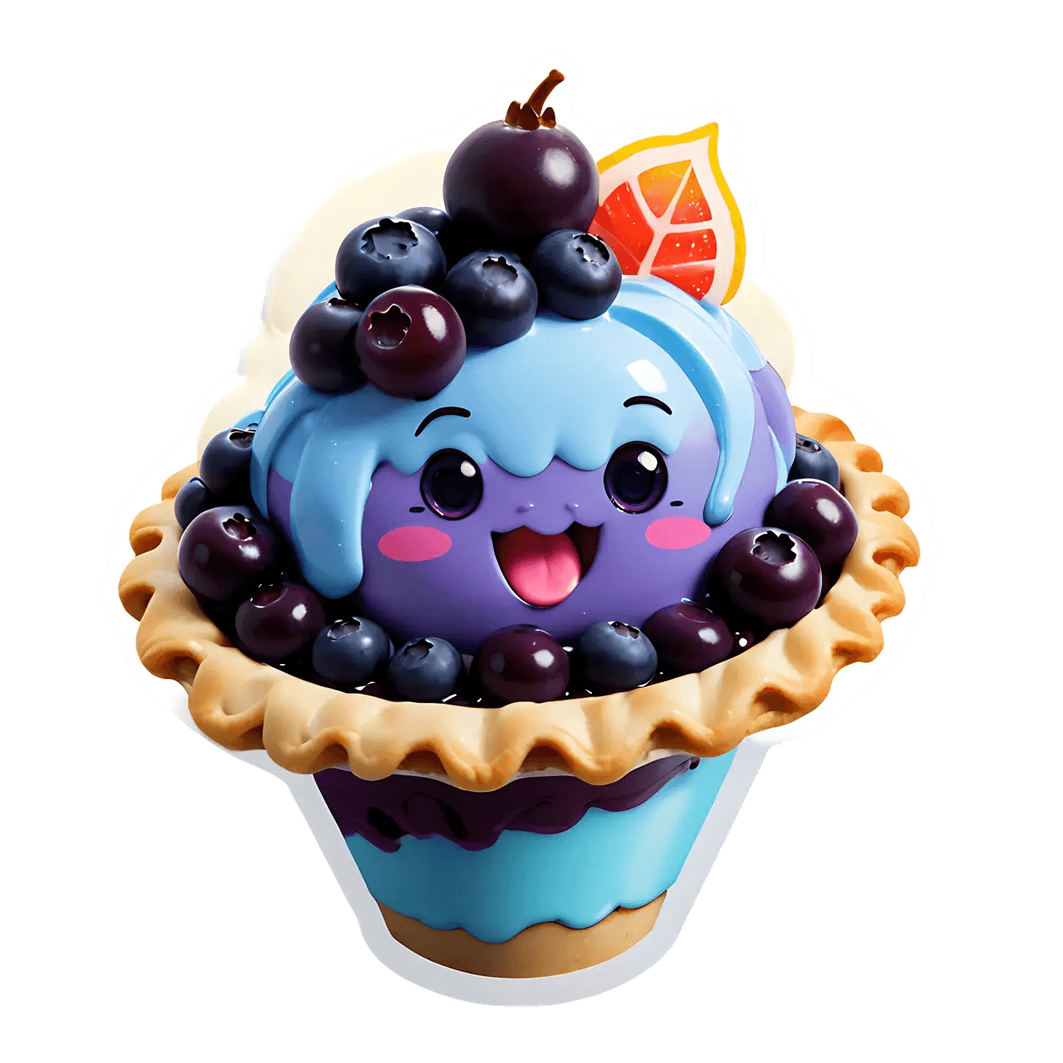 Blueberry Tart Cutie - Sticker - Heat Press Transfer