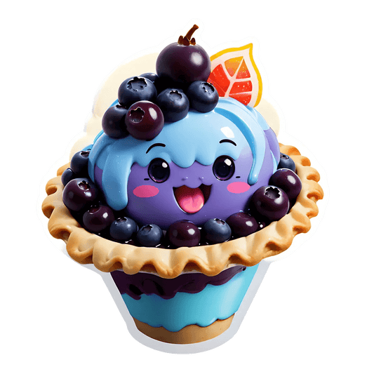 Blueberry Tart Cutie - Sticker - Heat Press Transfer