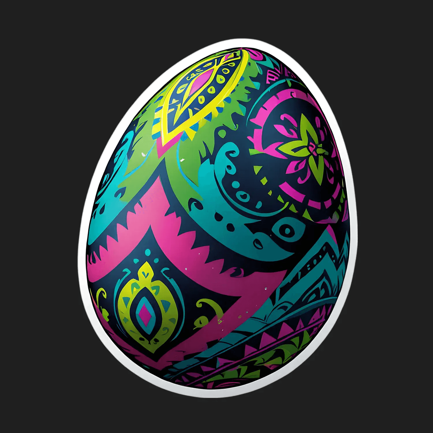 Boho Chic Egg - Sticker - Heat Press Transfer