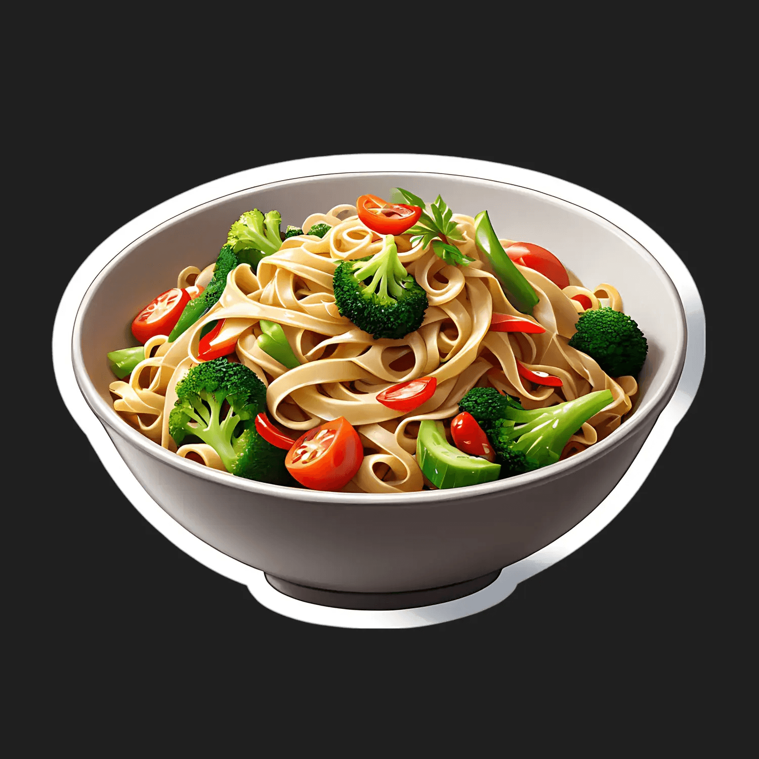 Broccoli Tomato Pasta - Sticker - Heat Press Transfer