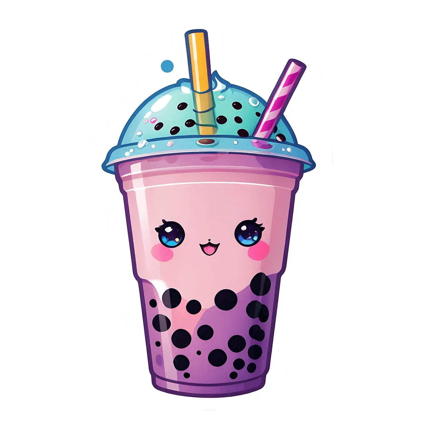 Bubble Tea Cute - Sticker - Heat Press Transfer