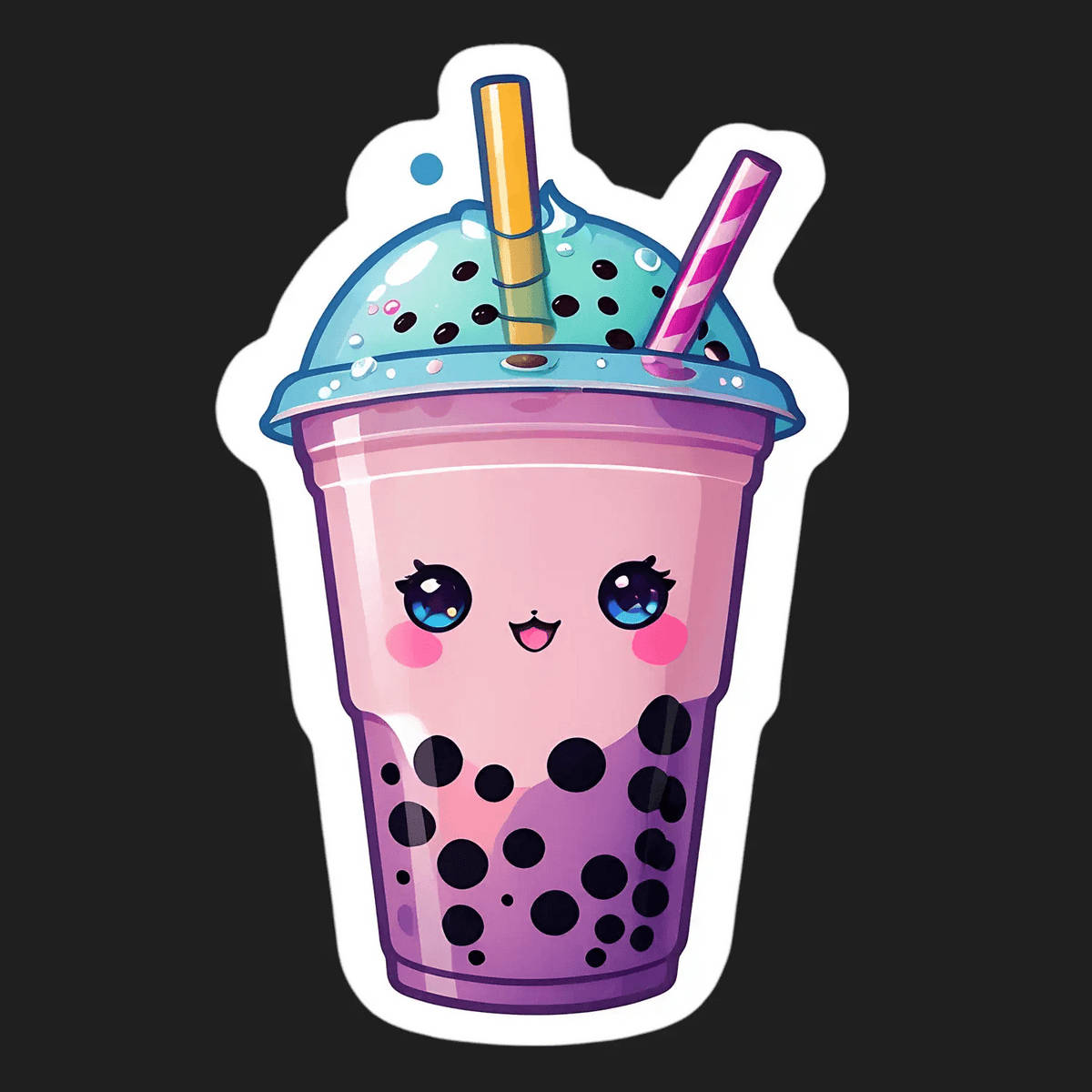 Bubble Tea Text Sticker Bubble Tea Cute - Sticker – Heat Press Transfer
