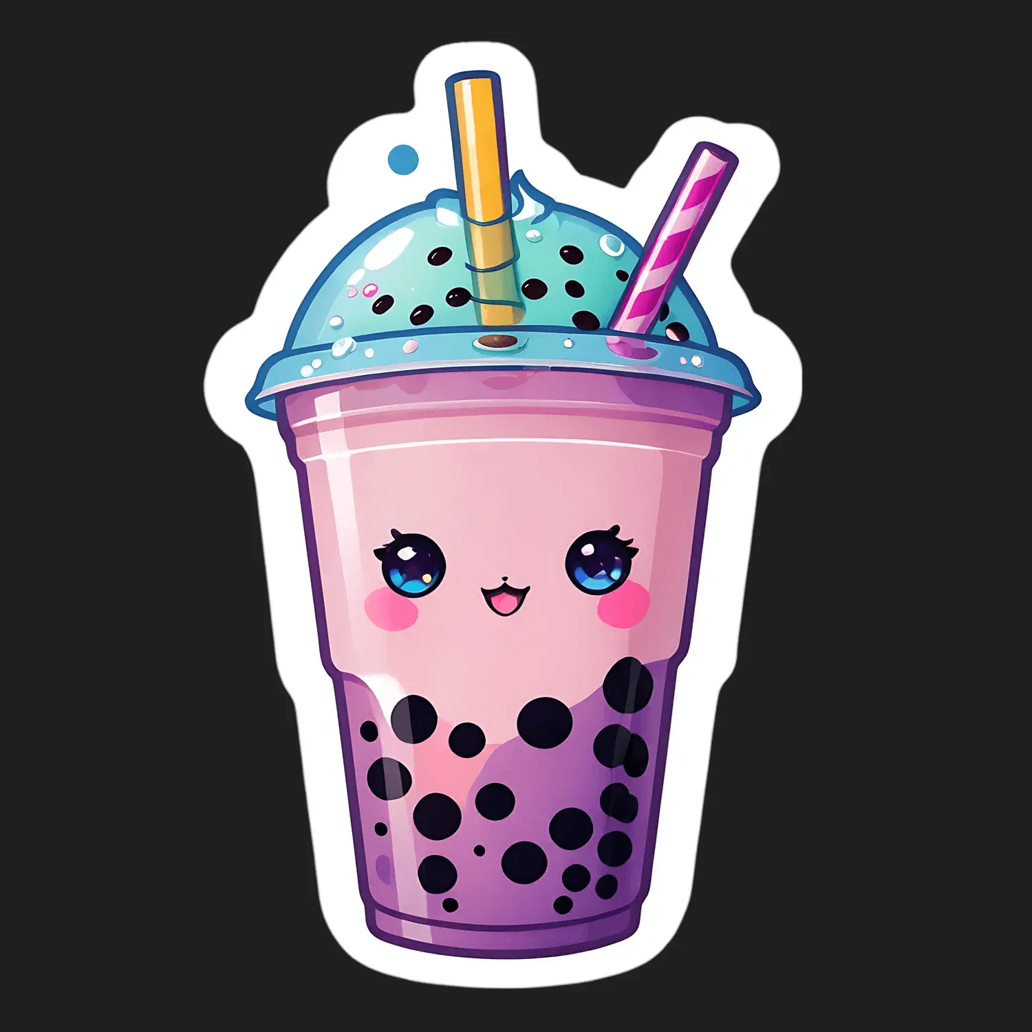 Bubble Tea Cute - Sticker - Heat Press Transfer