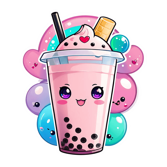 Bubble Tea Delight - Sticker - Heat Press Transfer
