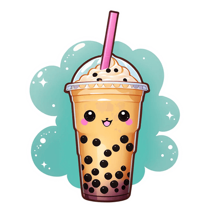 Bubble Tea Joy - Sticker - Heat Press Transfer