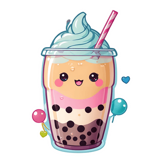 Bubble Tea Kawaii - Sticker - Heat Press Transfer