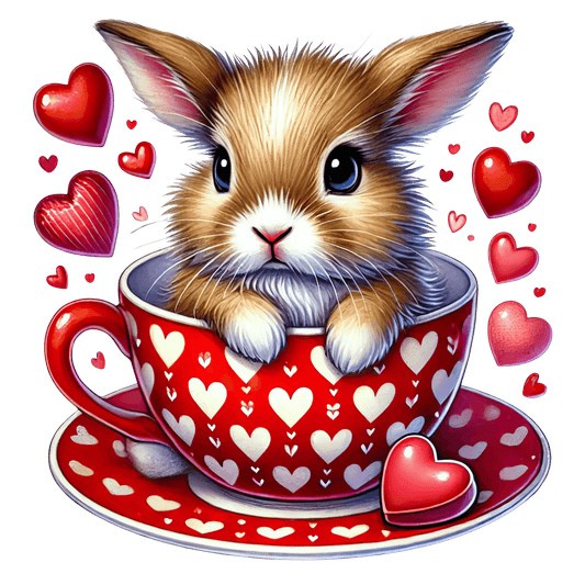 Bunny Lover Valentine's Day Design | DTF Center - Heat Press Transfer