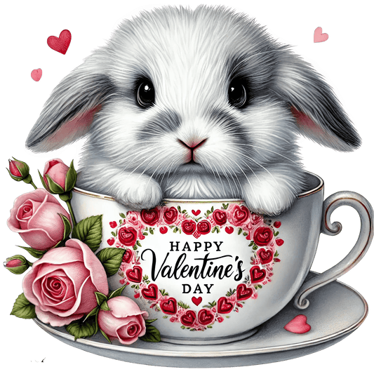 Bunny Valentine's Day Design | DTF Center - Heat Press Transfer