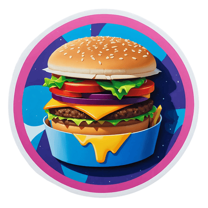 Burger Decal - Sticker - Heat Press Transfer