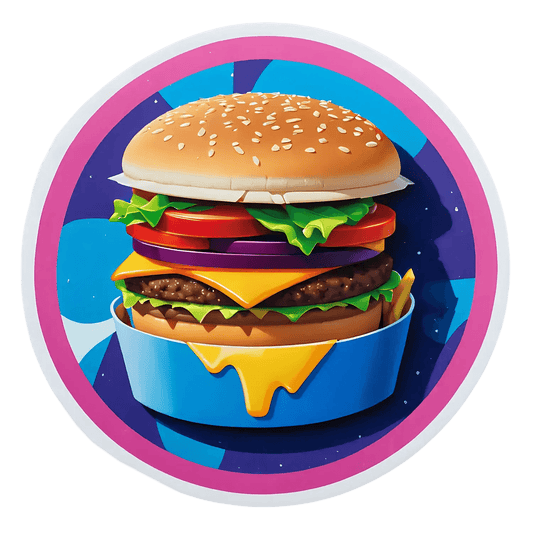 Burger Decal - Sticker - Heat Press Transfer