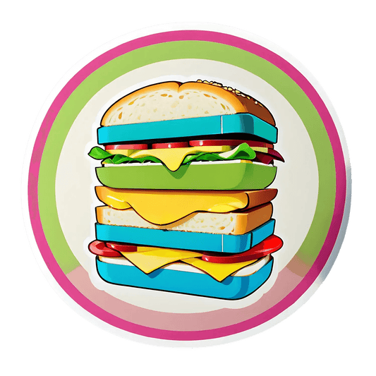 Burger Delight Sticker - Durable UV DTF - Heat Press Transfer