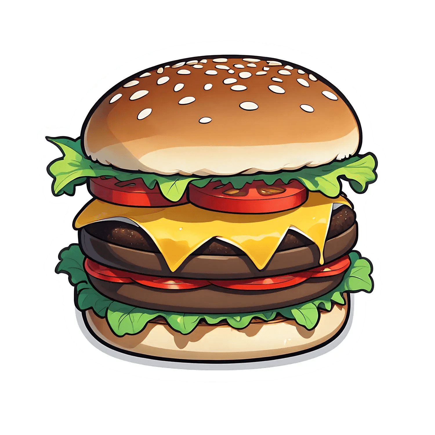 Burger Graphic - Sticker - Heat Press Transfer