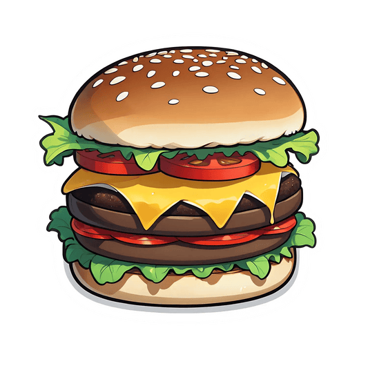 Burger Graphic - Sticker - Heat Press Transfer