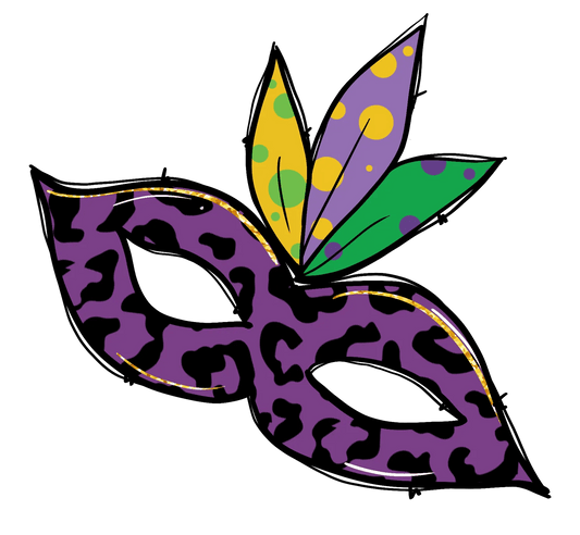 Butterfly Mardi Gras - DTF Ready to Press - Heat Press Transfer
