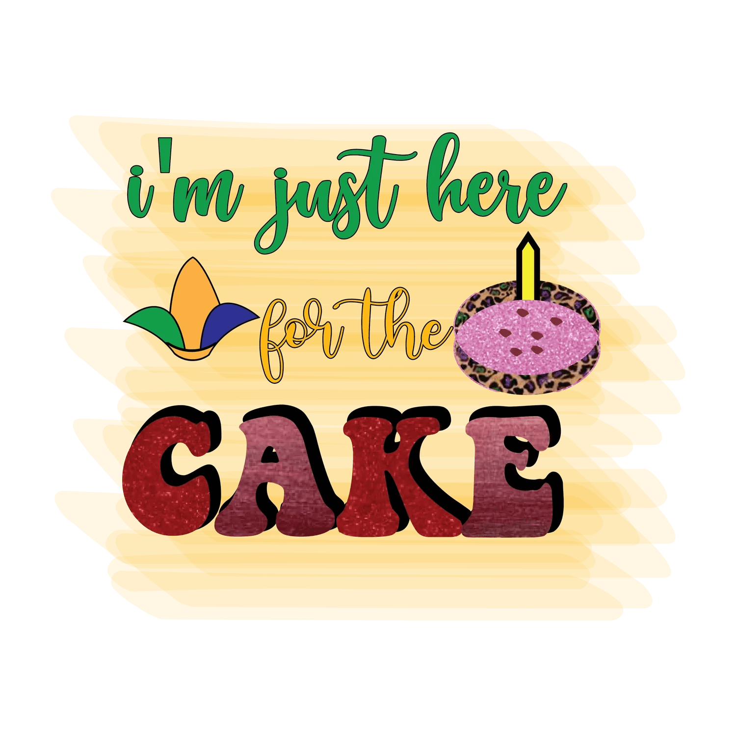 Cake Lover Print - DTF Ready to Press - Heat Press Transfer