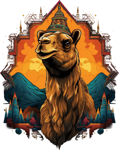 Camel Temple Art - DTF Ready to Press - Heat Press Transfer