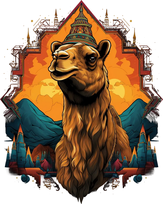 Camel Temple Art - DTF Ready to Press - Heat Press Transfer