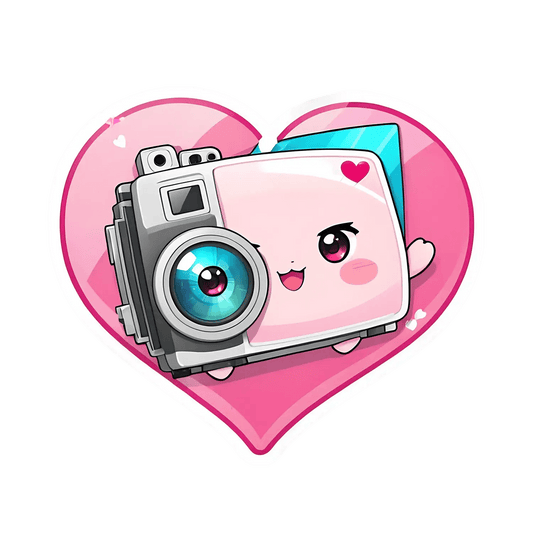 Camera Love - Cute Sticker - Heat Press Transfer
