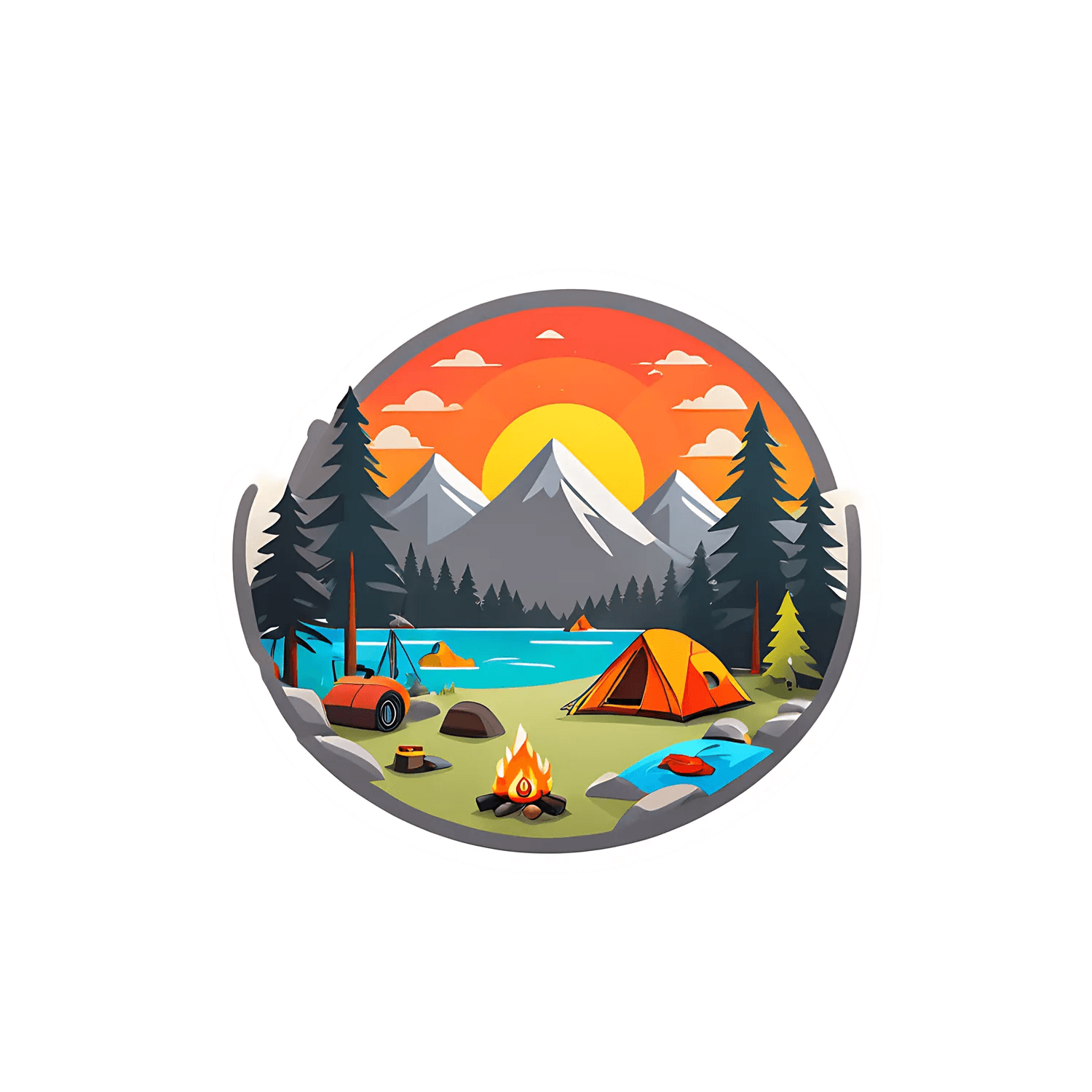Camping Adventure - Outdoor Sticker - Heat Press Transfer