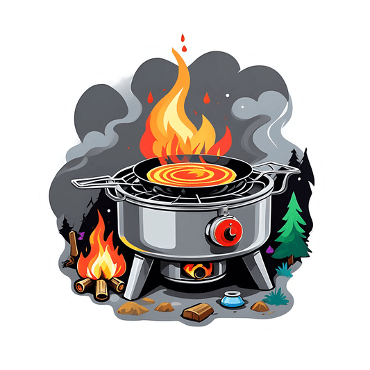 Camping Grill Sticker - Wilderness Adventure - Heat Press Transfer