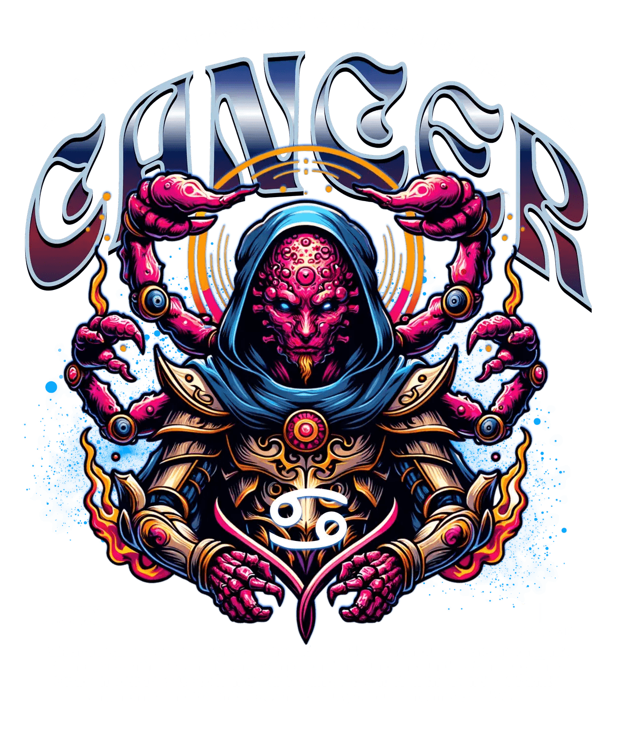 Cancer Zodiac - DTF Ready to Press - Heat Press Transfer