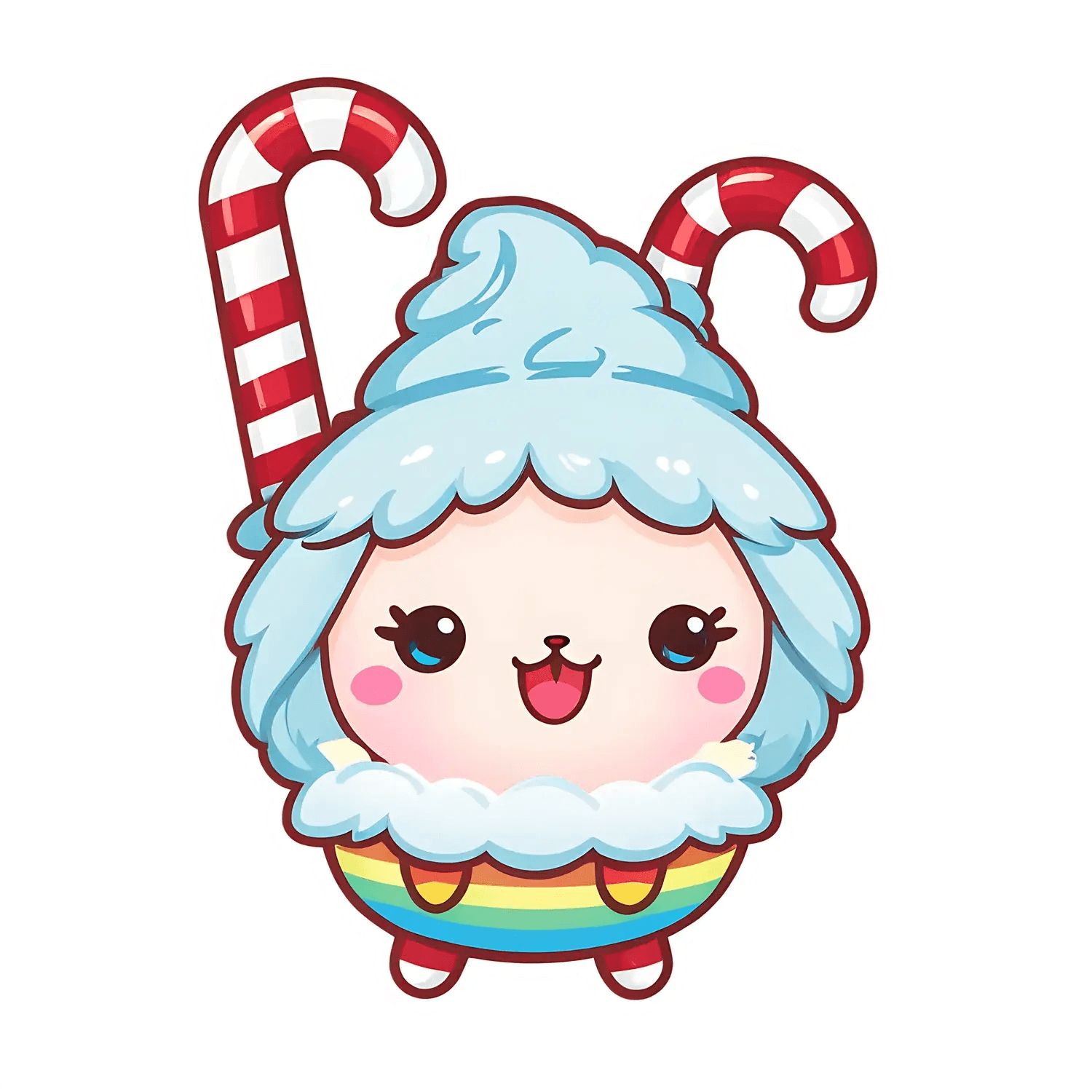 Candy Cane Cutie - Sticker - Heat Press Transfer