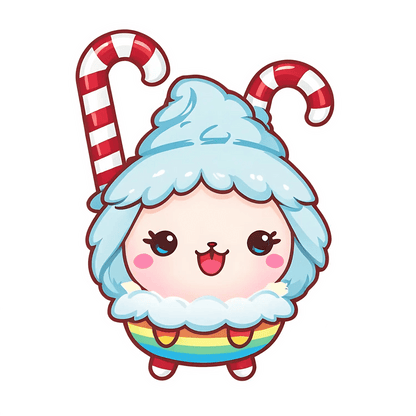 Candy Cane Cutie - Sticker - Heat Press Transfer