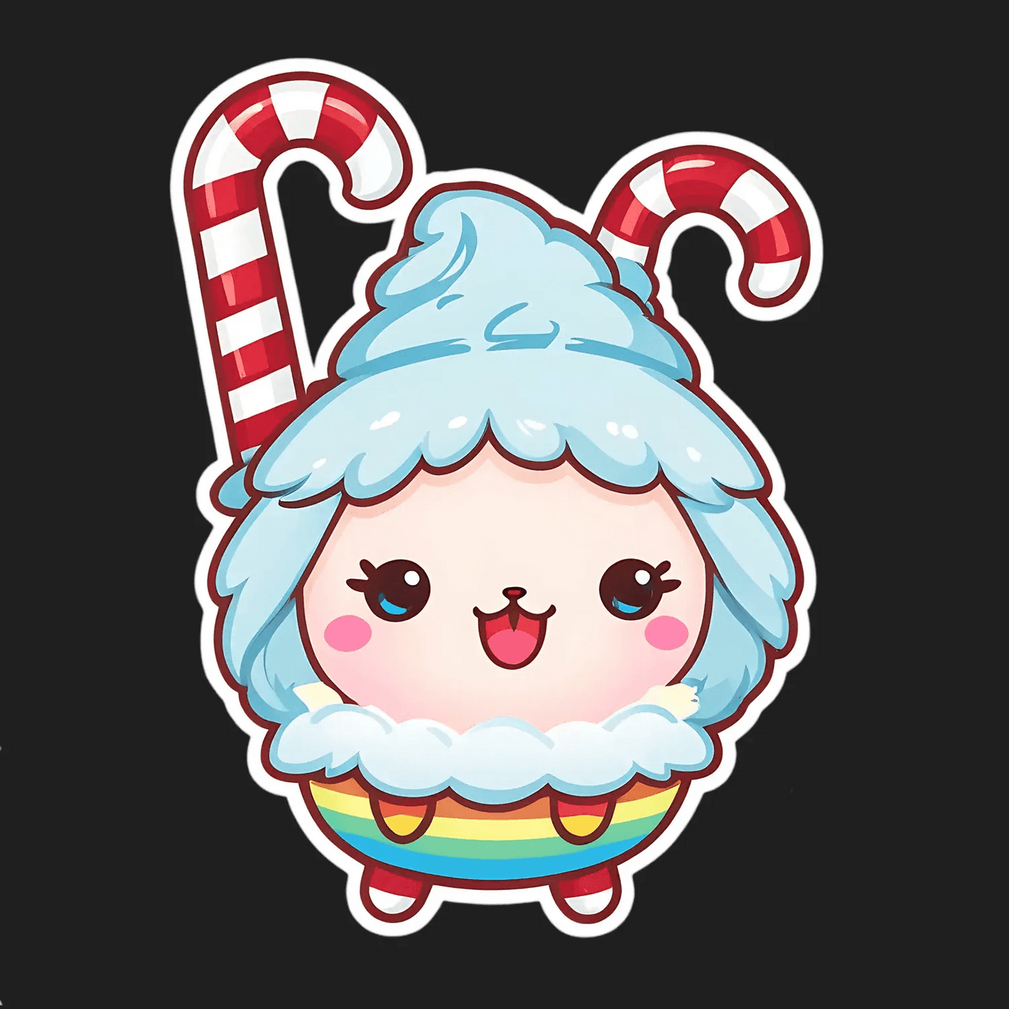 Candy Cane Cutie - Sticker - Heat Press Transfer