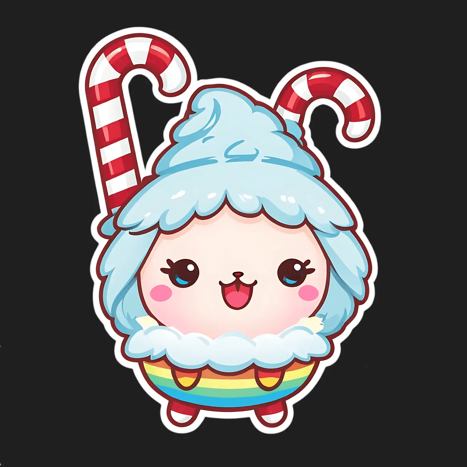 Candy Cane Cutie - Sticker - Heat Press Transfer