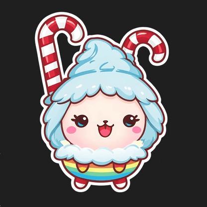 Candy Cane Cutie - Sticker - Heat Press Transfer