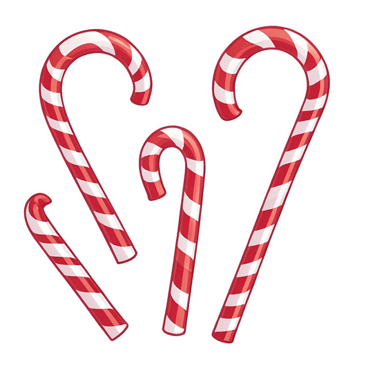 Candy Cane Sticker - Festive Decor - Heat Press Transfer