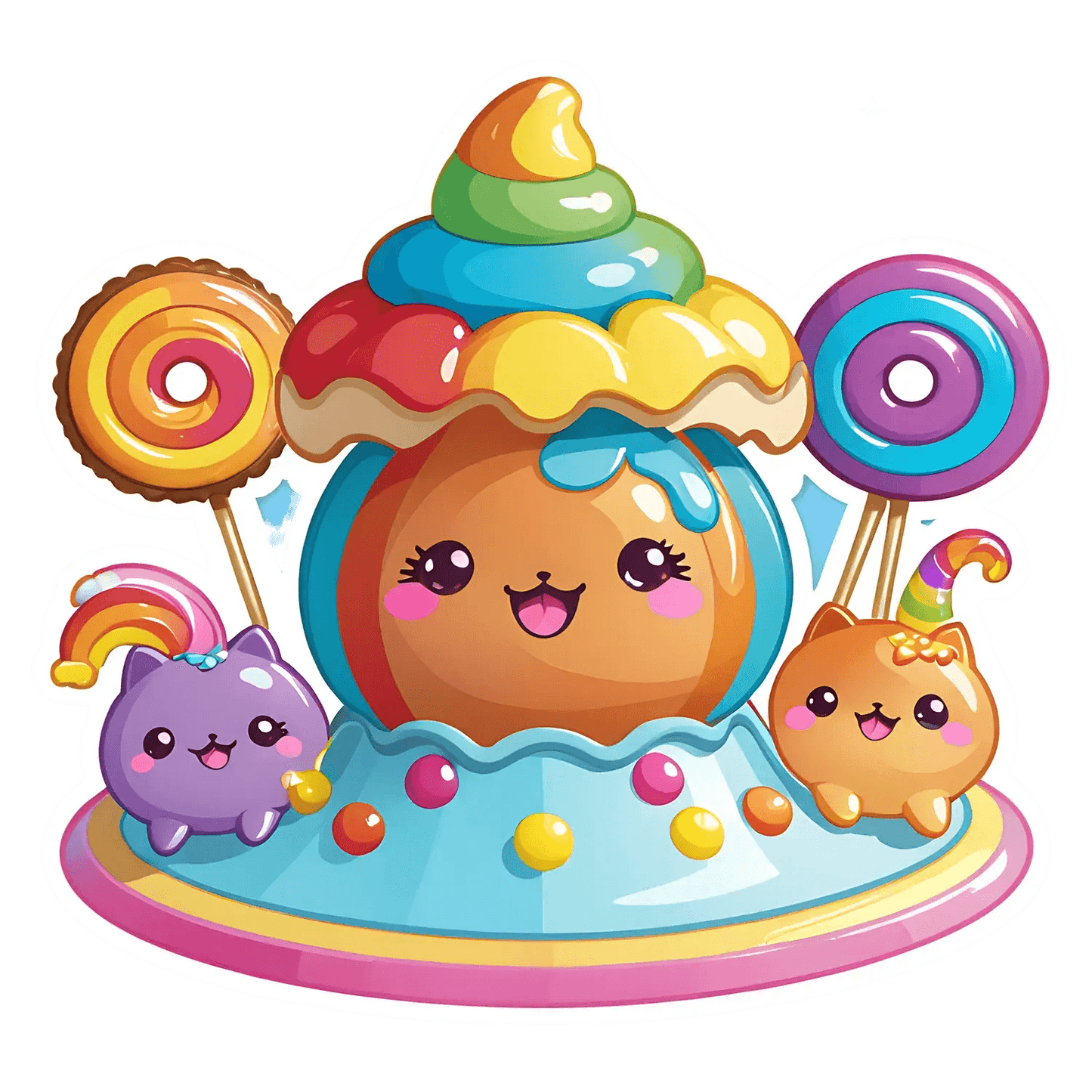 Candy Cute - Colorful Sticker - Heat Press Transfer