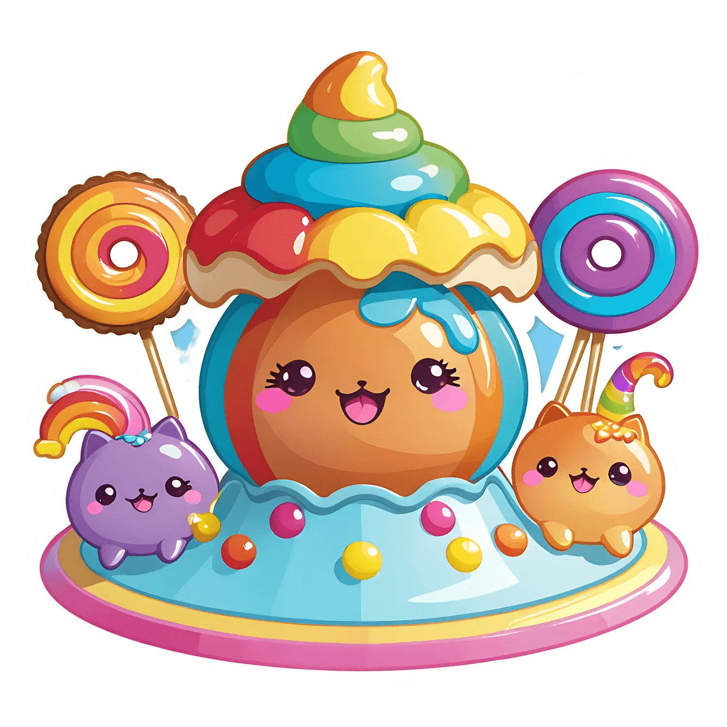Candy Cute - Colorful Sticker - Heat Press Transfer